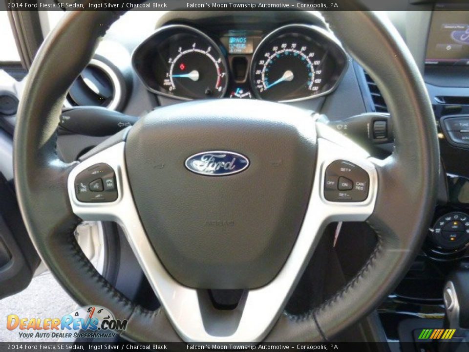 2014 Ford Fiesta SE Sedan Ingot Silver / Charcoal Black Photo #22