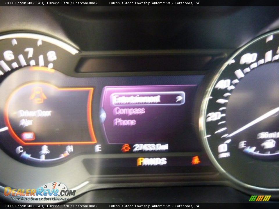 2014 Lincoln MKZ FWD Tuxedo Black / Charcoal Black Photo #21