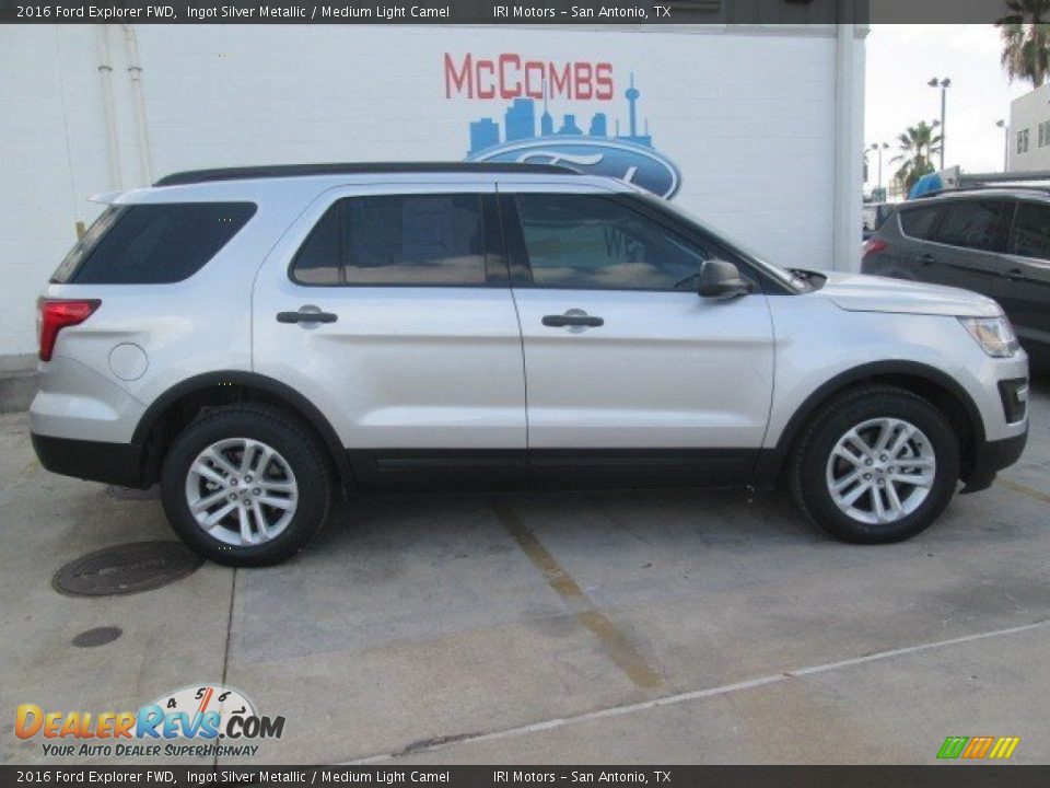 2016 Ford Explorer FWD Ingot Silver Metallic / Medium Light Camel Photo #4