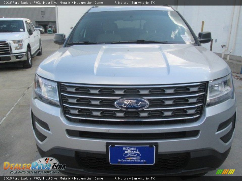 2016 Ford Explorer FWD Ingot Silver Metallic / Medium Light Camel Photo #8