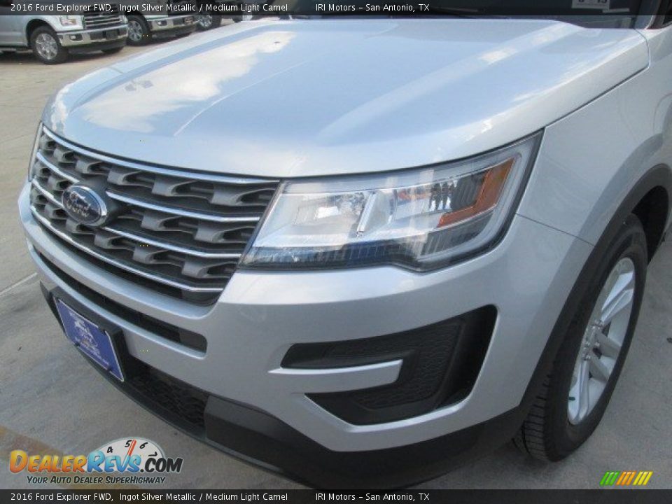2016 Ford Explorer FWD Ingot Silver Metallic / Medium Light Camel Photo #9