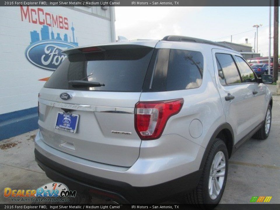 2016 Ford Explorer FWD Ingot Silver Metallic / Medium Light Camel Photo #14