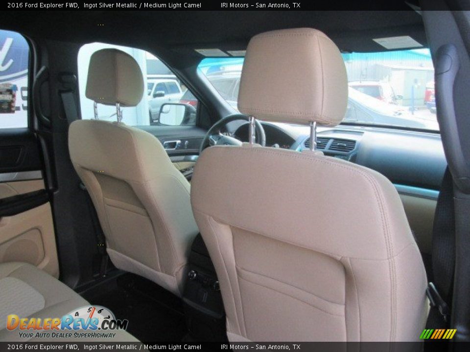 2016 Ford Explorer FWD Ingot Silver Metallic / Medium Light Camel Photo #24