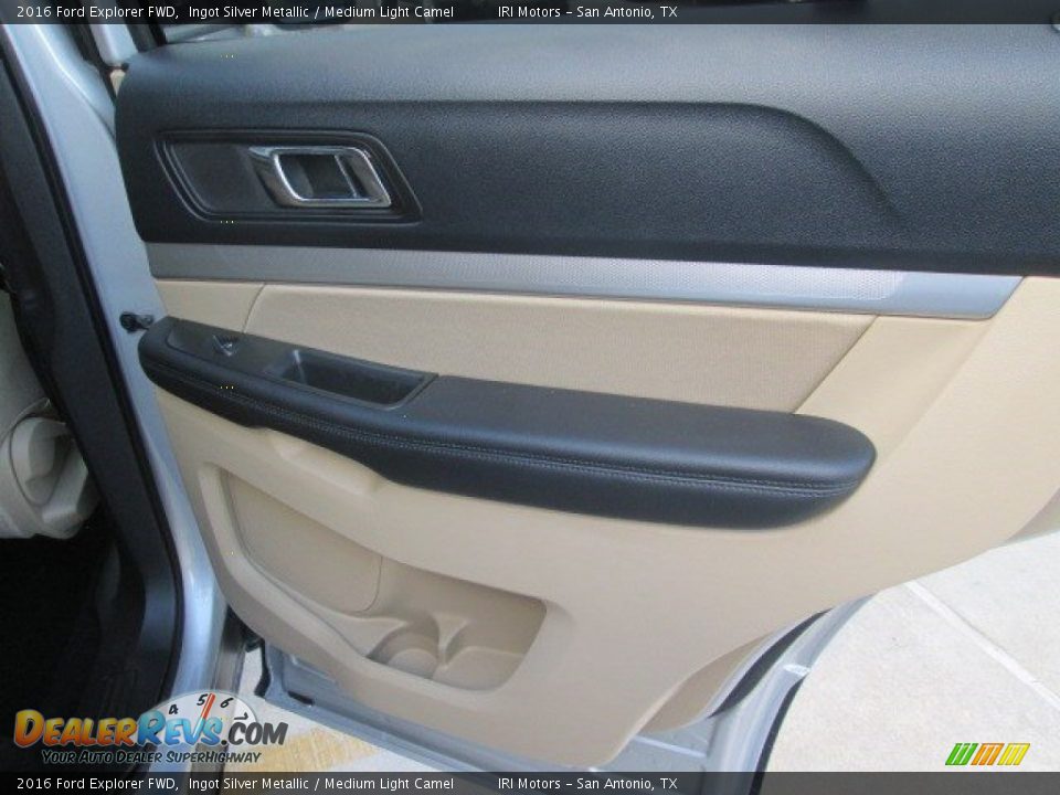 2016 Ford Explorer FWD Ingot Silver Metallic / Medium Light Camel Photo #25