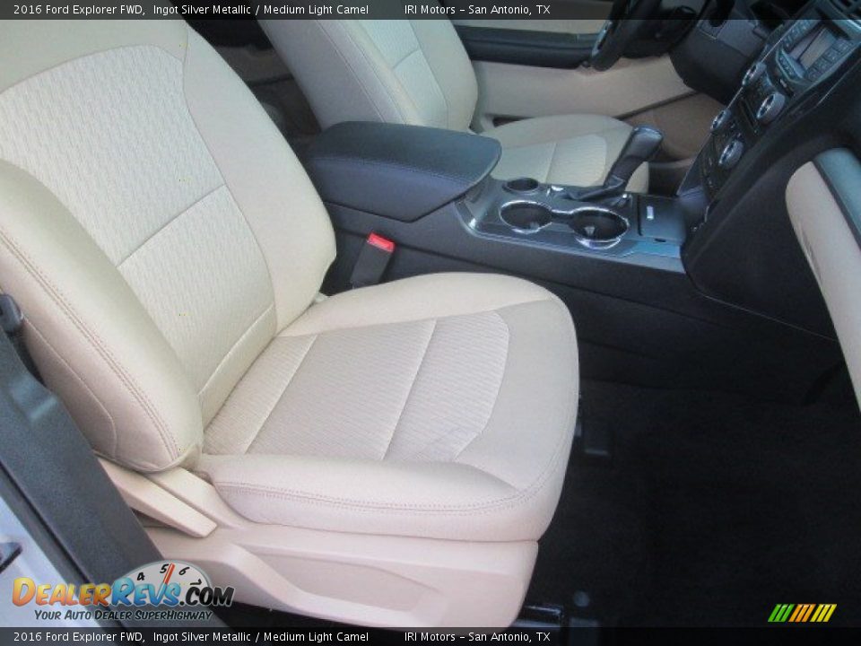 2016 Ford Explorer FWD Ingot Silver Metallic / Medium Light Camel Photo #27