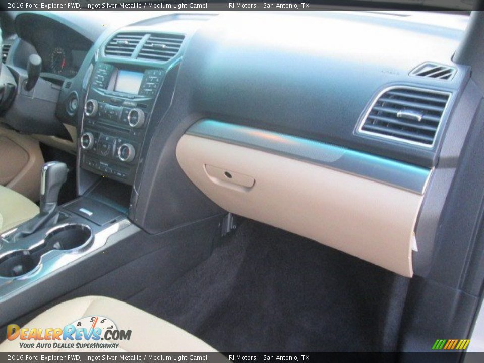 2016 Ford Explorer FWD Ingot Silver Metallic / Medium Light Camel Photo #29