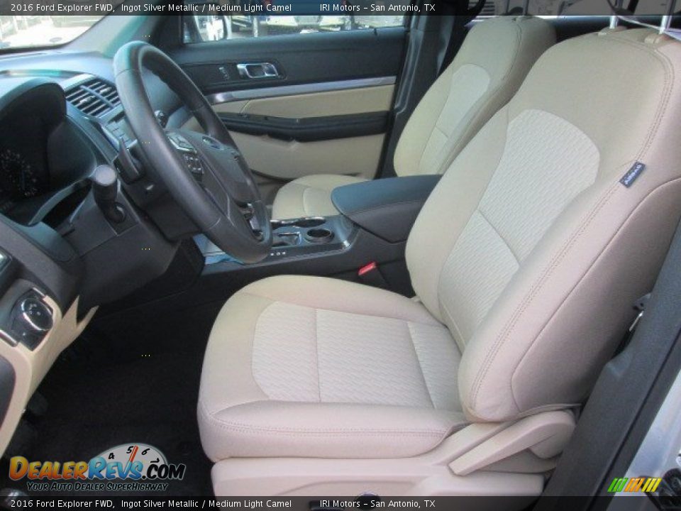 2016 Ford Explorer FWD Ingot Silver Metallic / Medium Light Camel Photo #32