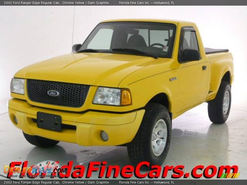 2002 Ford Ranger Edge Regular Cab Chrome Yellow / Dark Graphite Photo #1