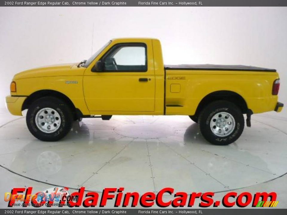 2002 Ford Ranger Edge Regular Cab Chrome Yellow / Dark Graphite Photo #3