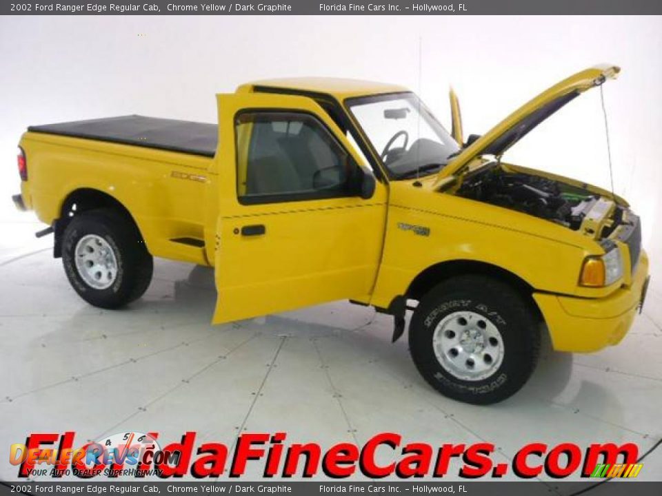 2002 Ford Ranger Edge Regular Cab Chrome Yellow / Dark Graphite Photo #7
