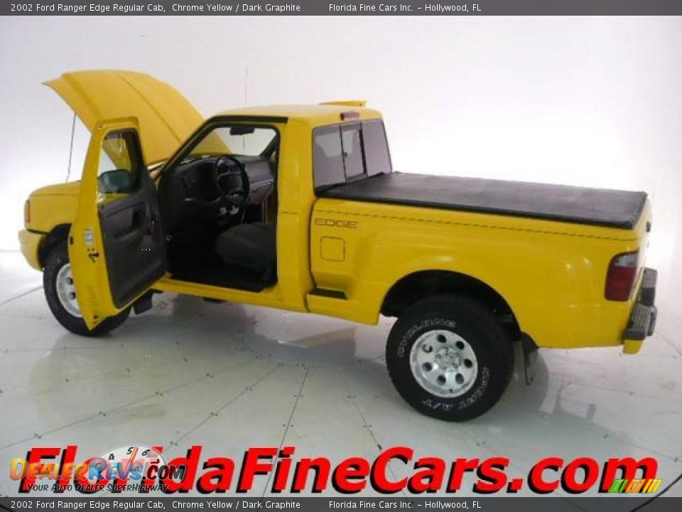 2002 Ford Ranger Edge Regular Cab Chrome Yellow / Dark Graphite Photo #8