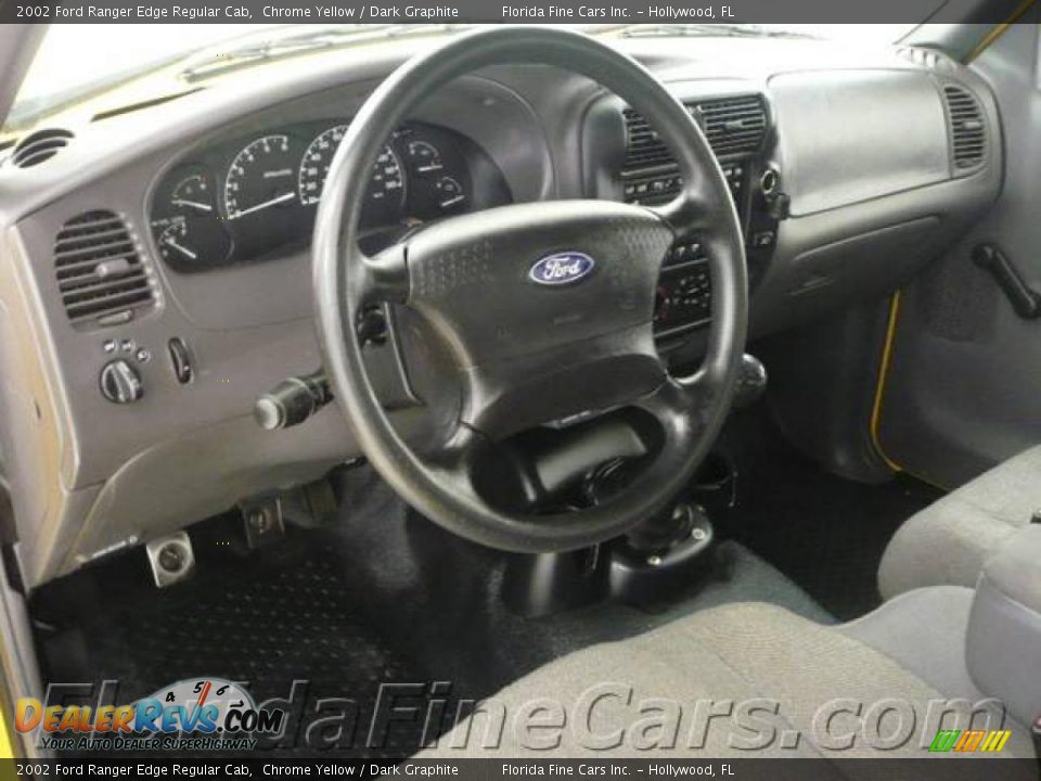 2002 Ford Ranger Edge Regular Cab Chrome Yellow / Dark Graphite Photo #12