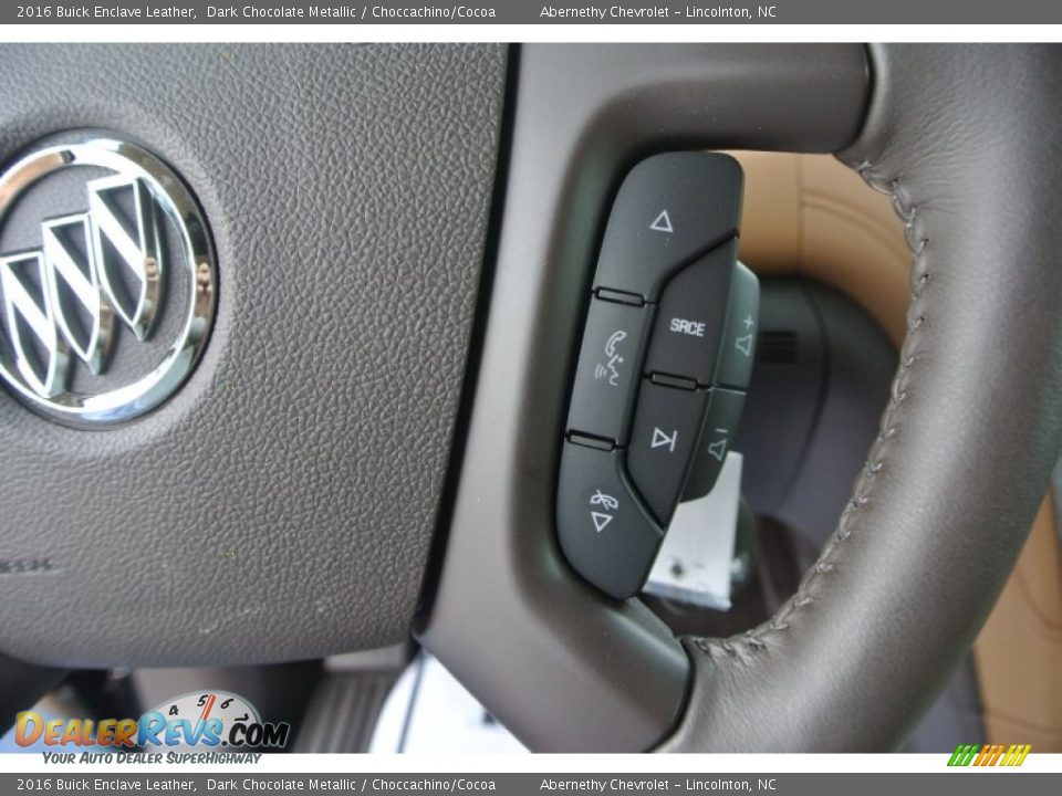 2016 Buick Enclave Leather Dark Chocolate Metallic / Choccachino/Cocoa Photo #16