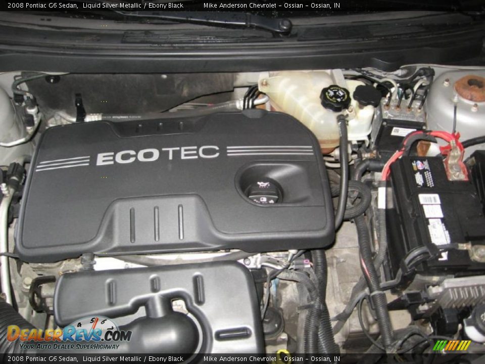 2008 Pontiac G6 Sedan Liquid Silver Metallic / Ebony Black Photo #20