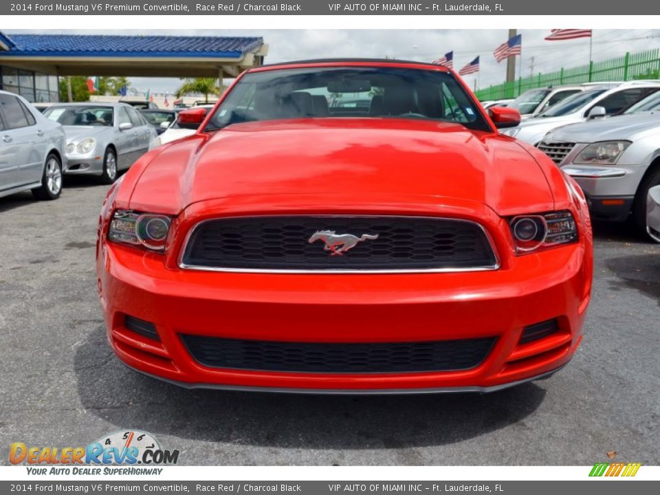 2014 Ford Mustang V6 Premium Convertible Race Red / Charcoal Black Photo #2