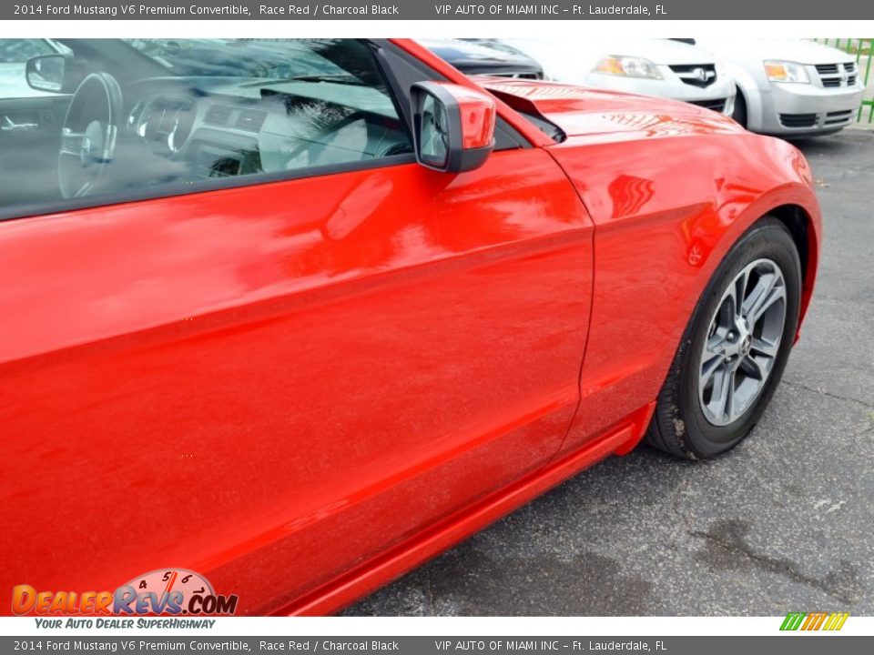 2014 Ford Mustang V6 Premium Convertible Race Red / Charcoal Black Photo #11