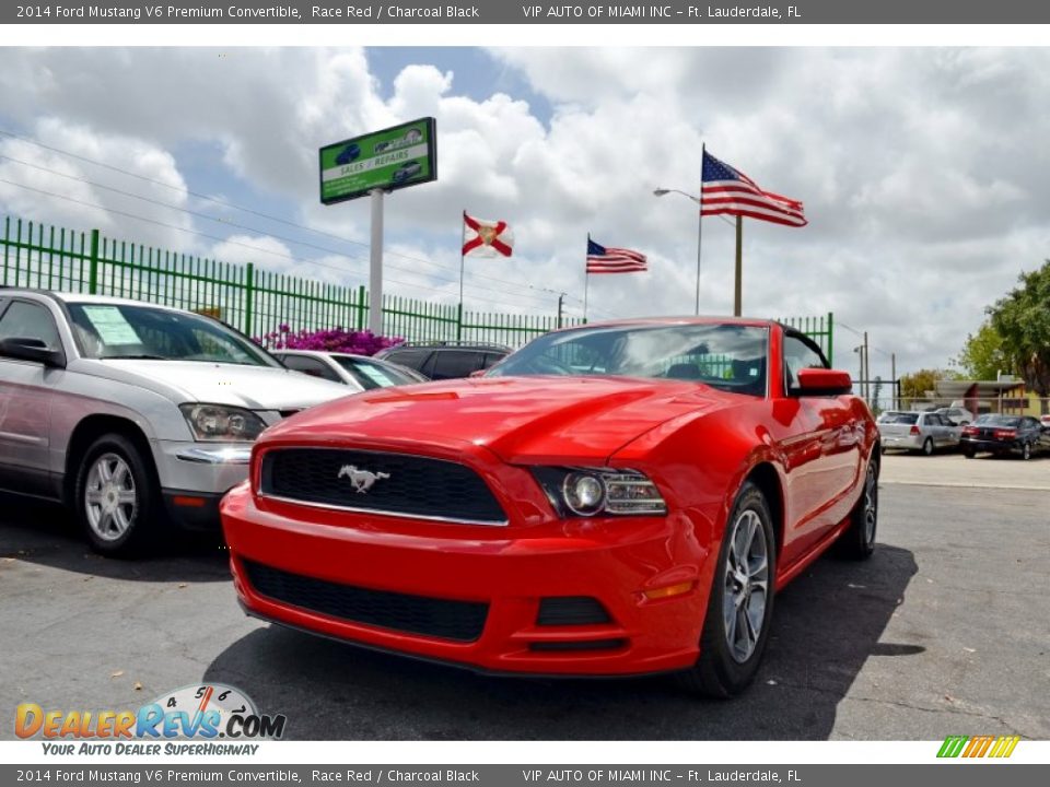 2014 Ford Mustang V6 Premium Convertible Race Red / Charcoal Black Photo #26