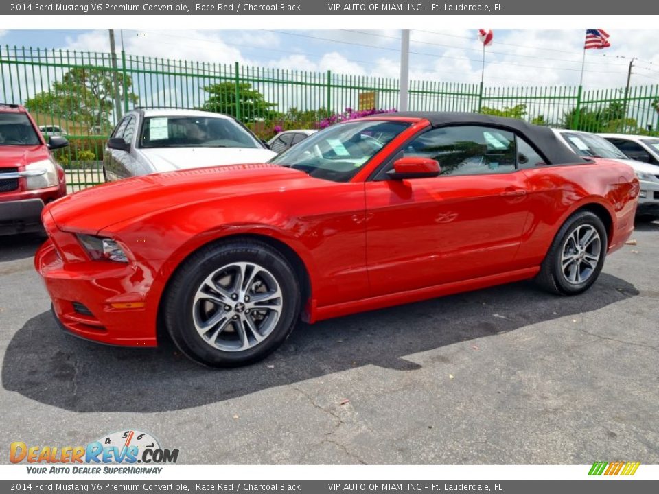 2014 Ford Mustang V6 Premium Convertible Race Red / Charcoal Black Photo #29
