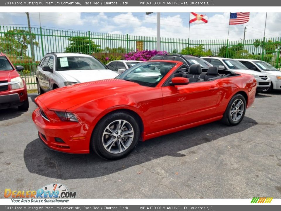 2014 Ford Mustang V6 Premium Convertible Race Red / Charcoal Black Photo #36