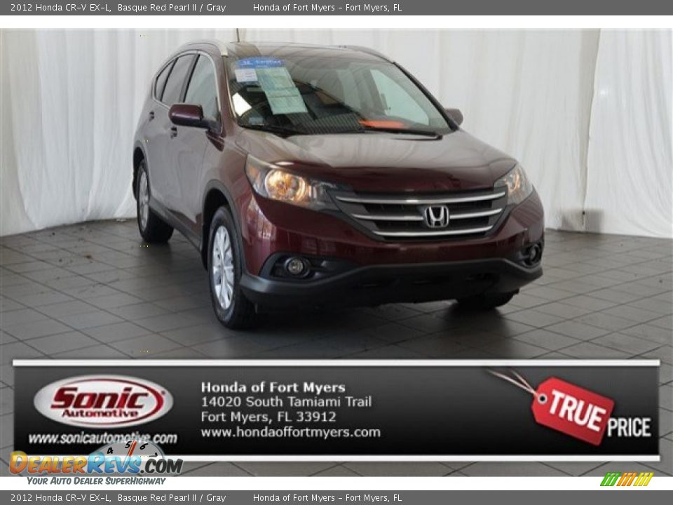 2012 Honda CR-V EX-L Basque Red Pearl II / Gray Photo #1