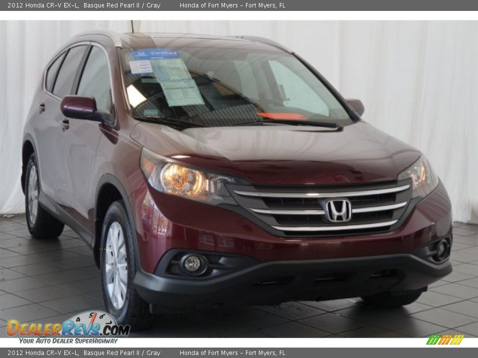 2012 Honda CR-V EX-L Basque Red Pearl II / Gray Photo #2