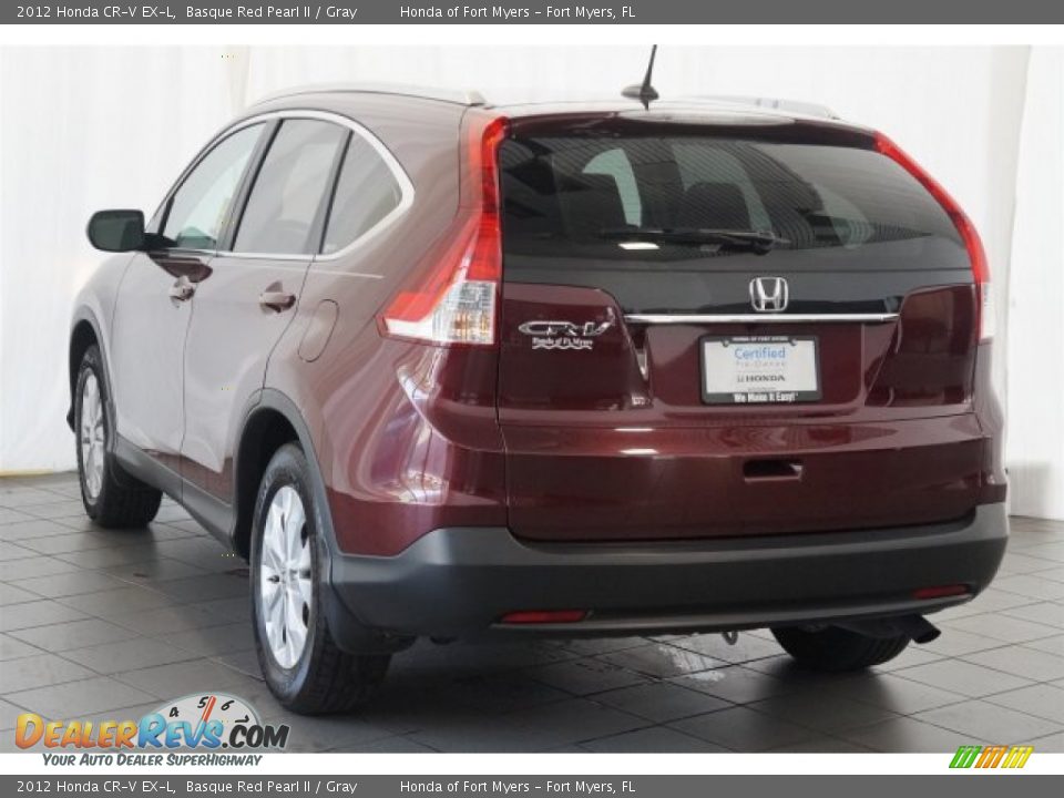 2012 Honda CR-V EX-L Basque Red Pearl II / Gray Photo #6