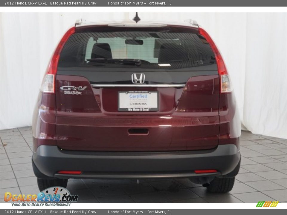 2012 Honda CR-V EX-L Basque Red Pearl II / Gray Photo #7
