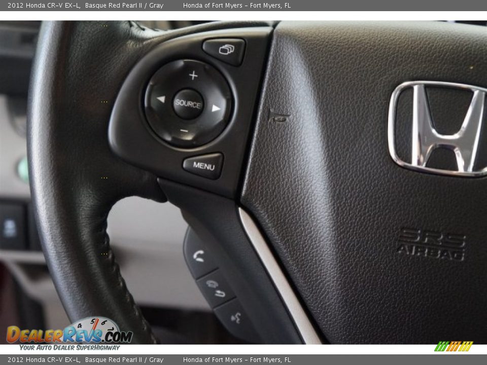 2012 Honda CR-V EX-L Basque Red Pearl II / Gray Photo #21