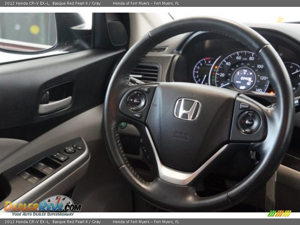 2012 Honda CR-V EX-L Basque Red Pearl II / Gray Photo #27