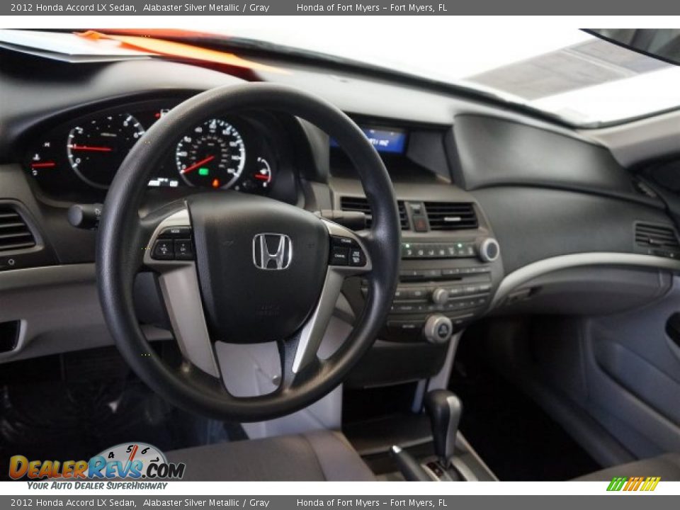 2012 Honda Accord LX Sedan Alabaster Silver Metallic / Gray Photo #11