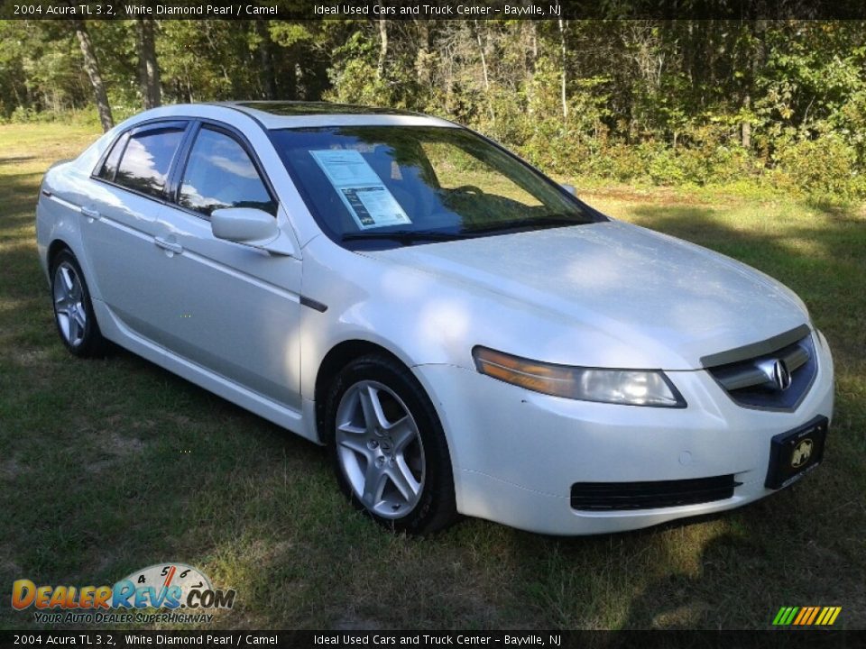 2004 Acura TL 3.2 White Diamond Pearl / Camel Photo #3