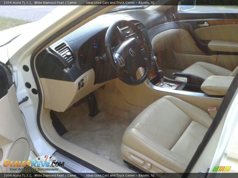 2004 Acura TL 3.2 White Diamond Pearl / Camel Photo #11