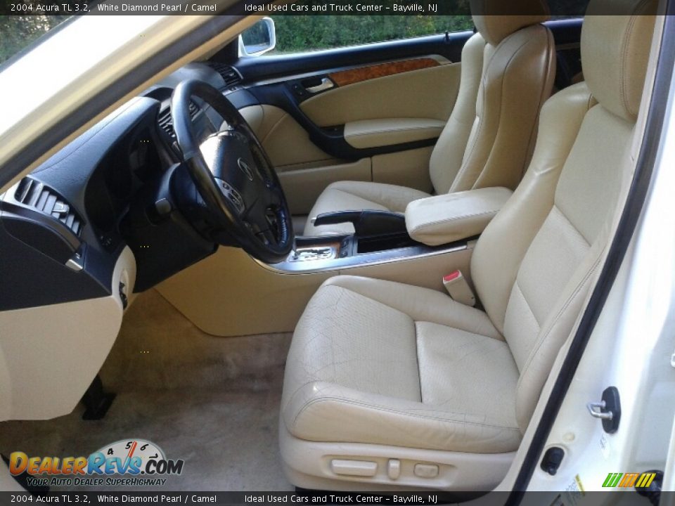 2004 Acura TL 3.2 White Diamond Pearl / Camel Photo #12
