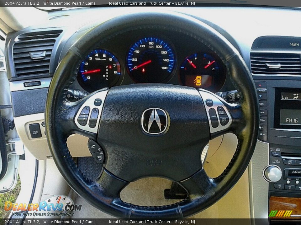2004 Acura TL 3.2 White Diamond Pearl / Camel Photo #13