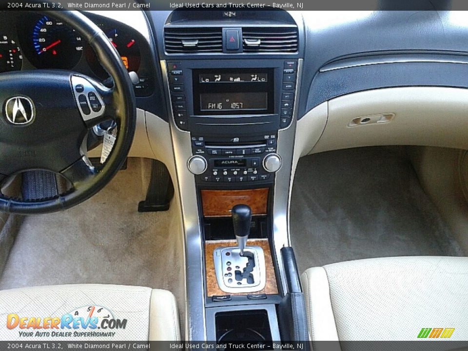 2004 Acura TL 3.2 White Diamond Pearl / Camel Photo #14