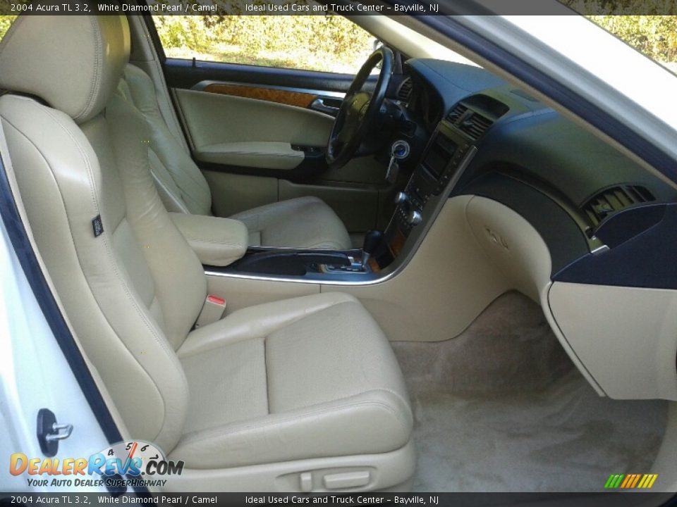 2004 Acura TL 3.2 White Diamond Pearl / Camel Photo #25