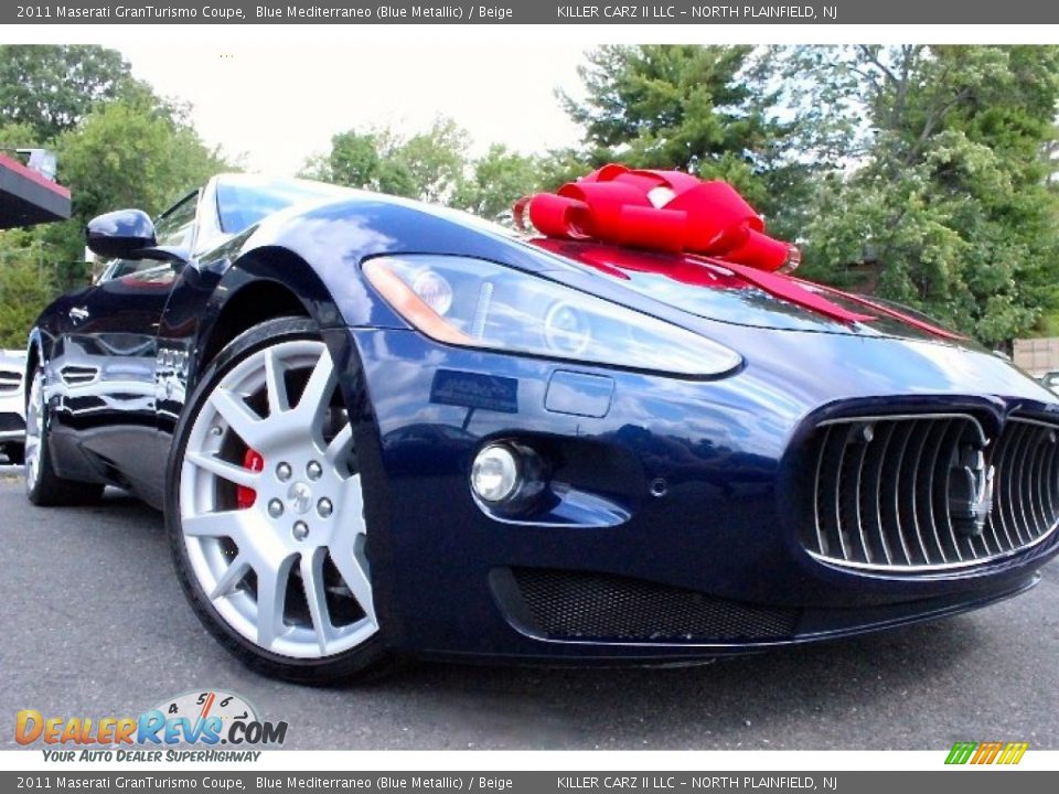 2011 Maserati GranTurismo Coupe Blue Mediterraneo (Blue Metallic) / Beige Photo #11