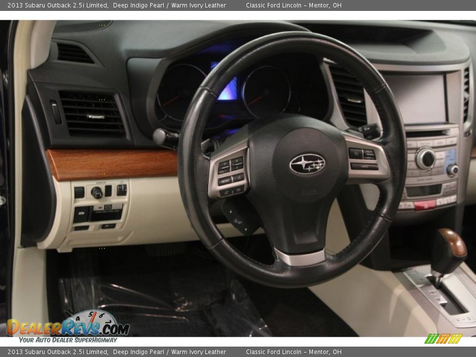 2013 Subaru Outback 2.5i Limited Steering Wheel Photo #6
