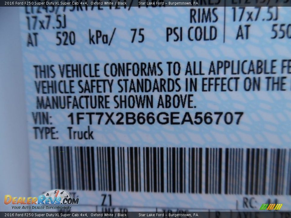 2016 Ford F250 Super Duty XL Super Cab 4x4 Oxford White / Black Photo #15