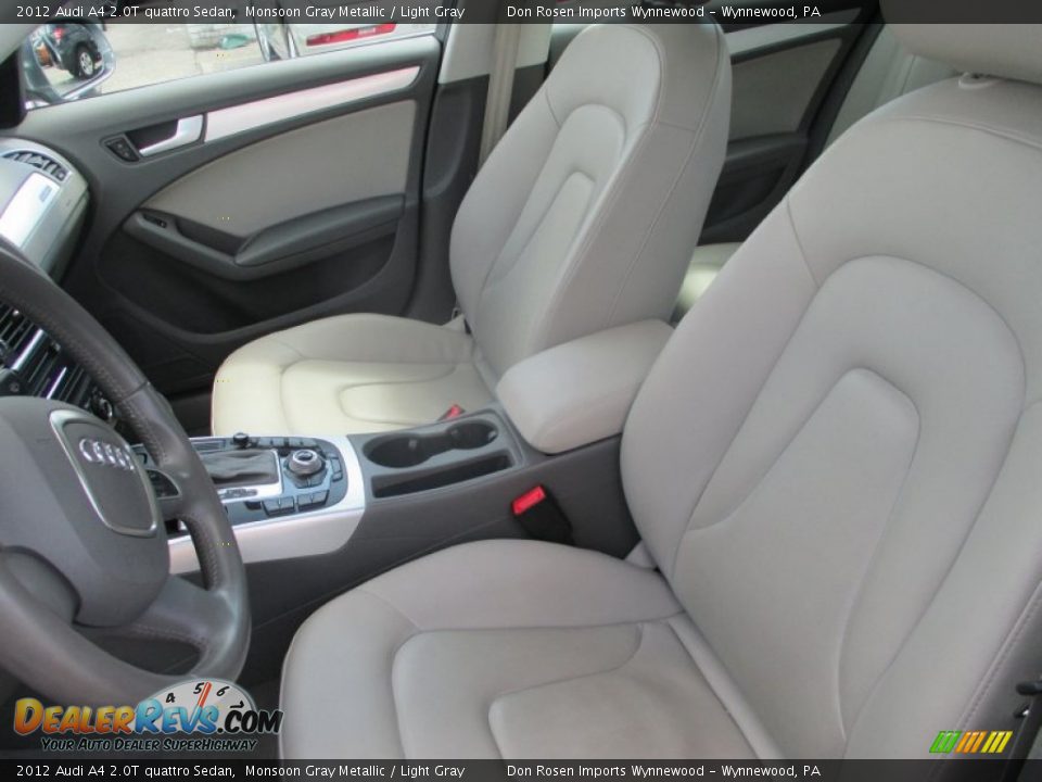2012 Audi A4 2.0T quattro Sedan Monsoon Gray Metallic / Light Gray Photo #4