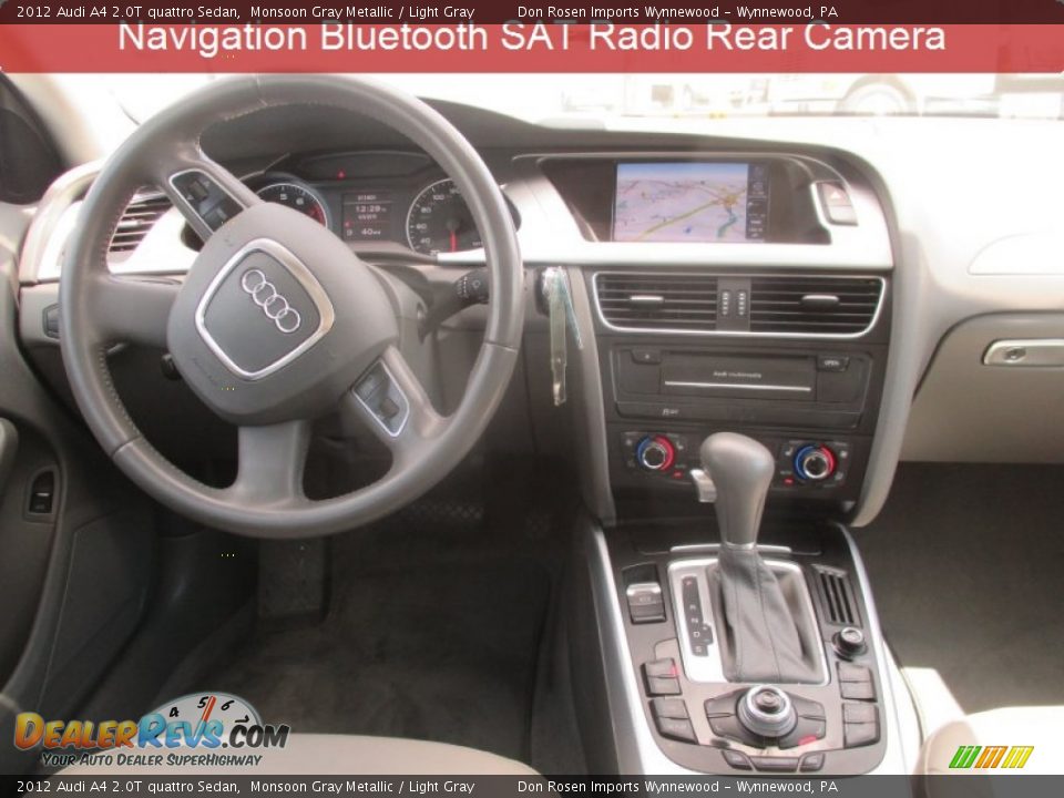 2012 Audi A4 2.0T quattro Sedan Monsoon Gray Metallic / Light Gray Photo #5