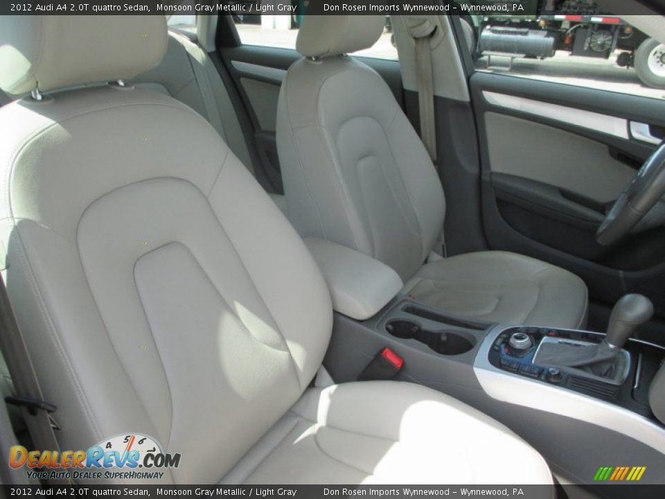 2012 Audi A4 2.0T quattro Sedan Monsoon Gray Metallic / Light Gray Photo #6