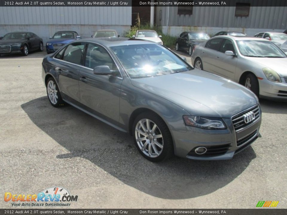 2012 Audi A4 2.0T quattro Sedan Monsoon Gray Metallic / Light Gray Photo #9