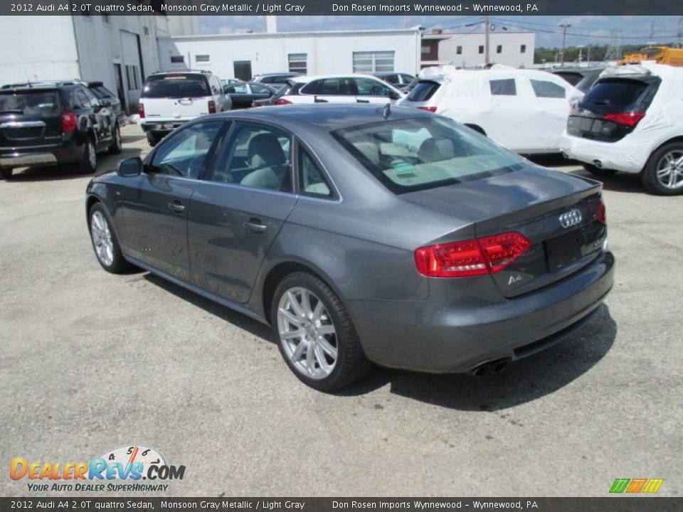 2012 Audi A4 2.0T quattro Sedan Monsoon Gray Metallic / Light Gray Photo #11
