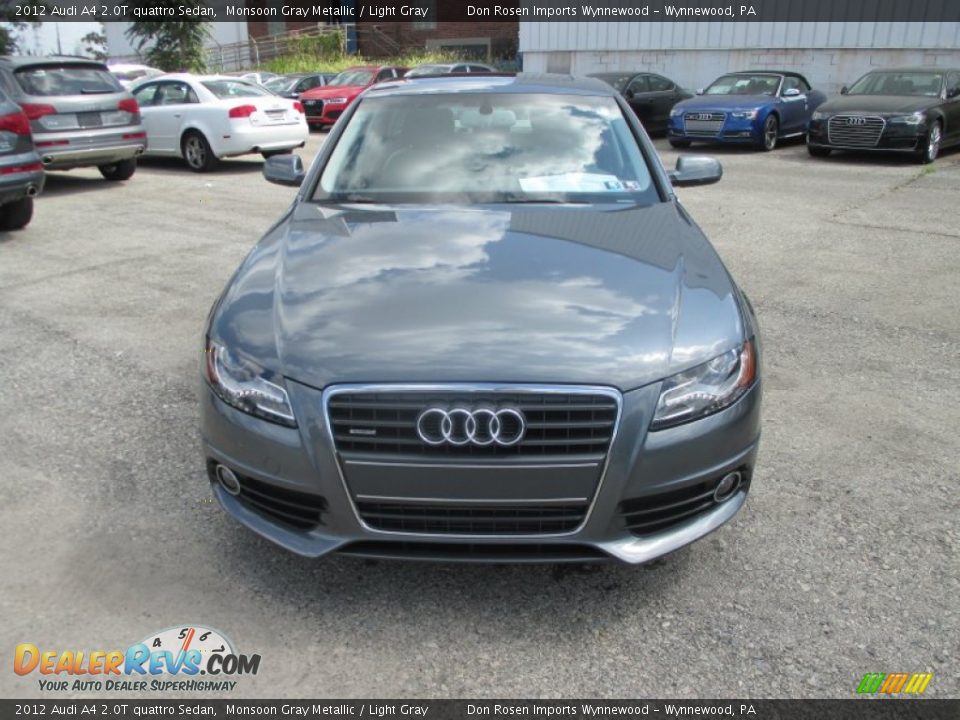 2012 Audi A4 2.0T quattro Sedan Monsoon Gray Metallic / Light Gray Photo #12