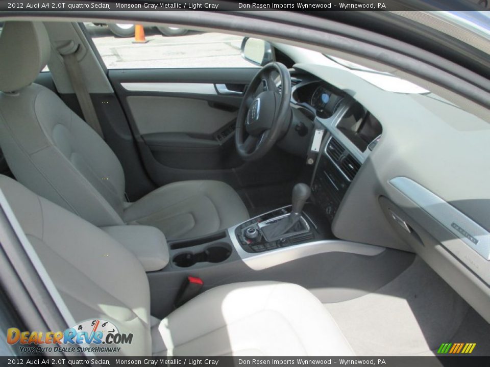 2012 Audi A4 2.0T quattro Sedan Monsoon Gray Metallic / Light Gray Photo #13