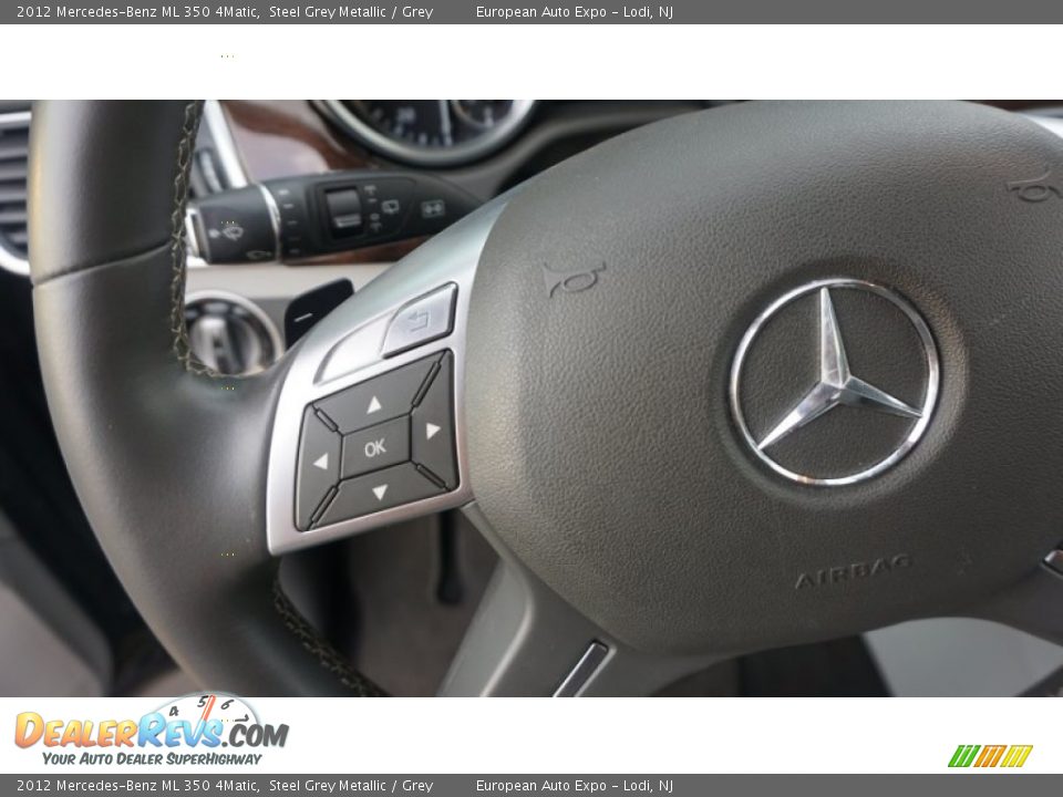 2012 Mercedes-Benz ML 350 4Matic Steel Grey Metallic / Grey Photo #26