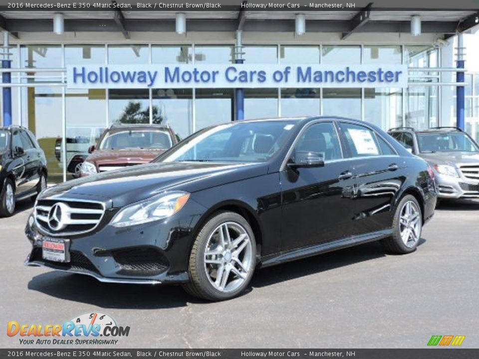 2016 Mercedes-Benz E 350 4Matic Sedan Black / Chestnut Brown/Black Photo #1
