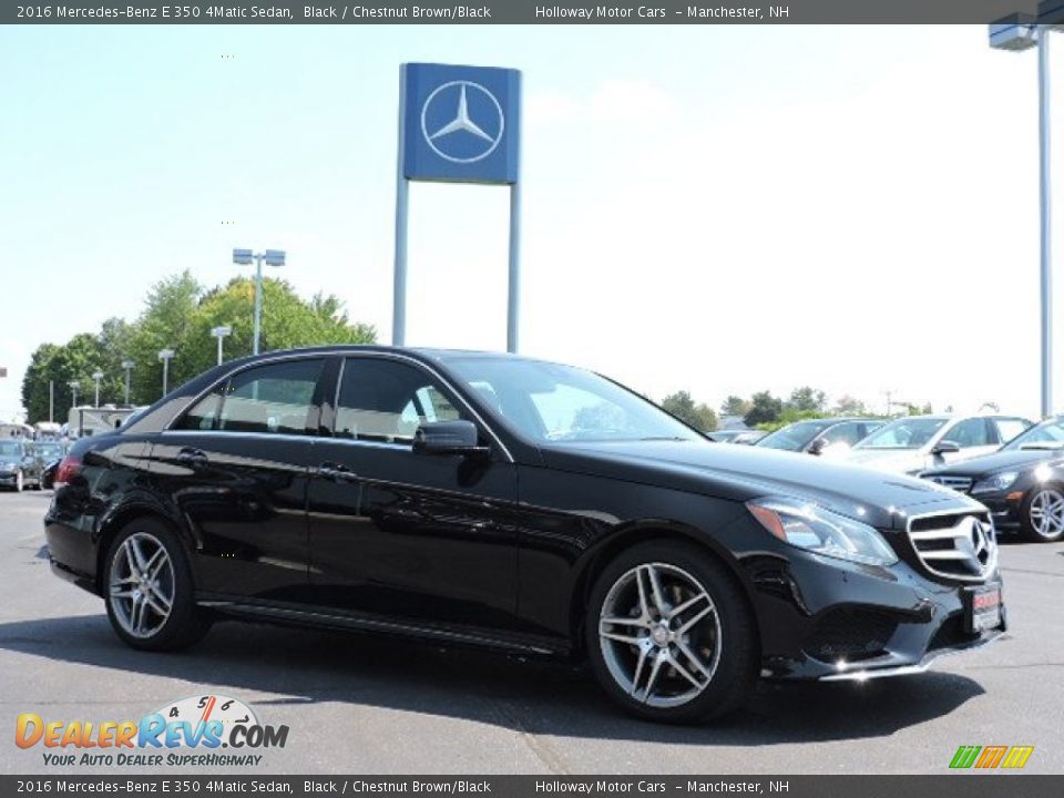 2016 Mercedes-Benz E 350 4Matic Sedan Black / Chestnut Brown/Black Photo #3