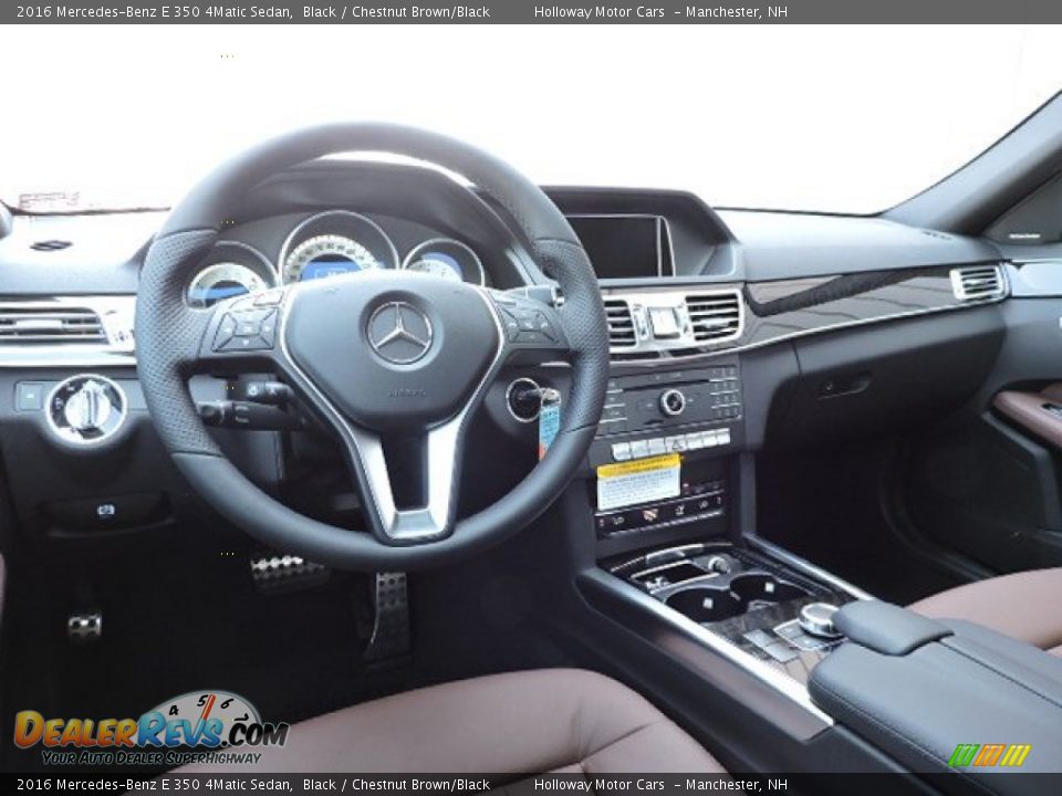 2016 Mercedes-Benz E 350 4Matic Sedan Black / Chestnut Brown/Black Photo #8